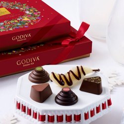 Chocolatier Godiva - Boîte de chocolat GODIVA édition Noël inspiration patisserie