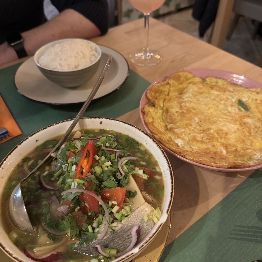 Truly Asia - Canh chua ca and Thai omelette - Pan Asian Near Me - Interlaken, BE