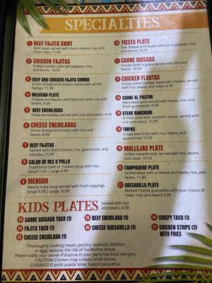 Menu photo 4 Taqueria El Puerto Mazatlan Mathis, TX