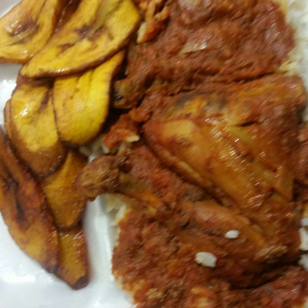 Coconut Rice with Chicken and Tomato Stew. Coconut Rice with Chicken and Tomato Stew.