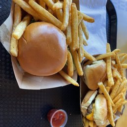 Chicken Avocado Swiss Burger combo, Hamburger Sliders combo Chicken Avocado Swiss Burger combo, Hamburger Sliders combo