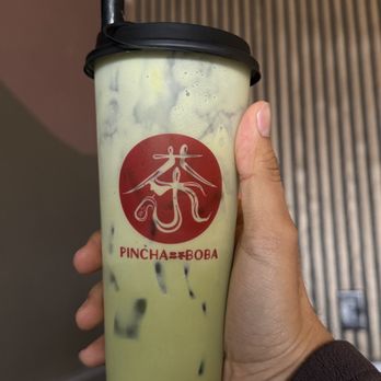 Pincha Boba - Mango cha cha with matcha cold foam/no sinkers - Bubble Tea Near Me - Ventura, California