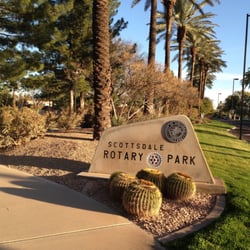 Signage at front of park