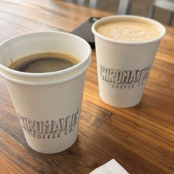 Chromatic Coffee - Berry pie, coconut mocha latte, Americano