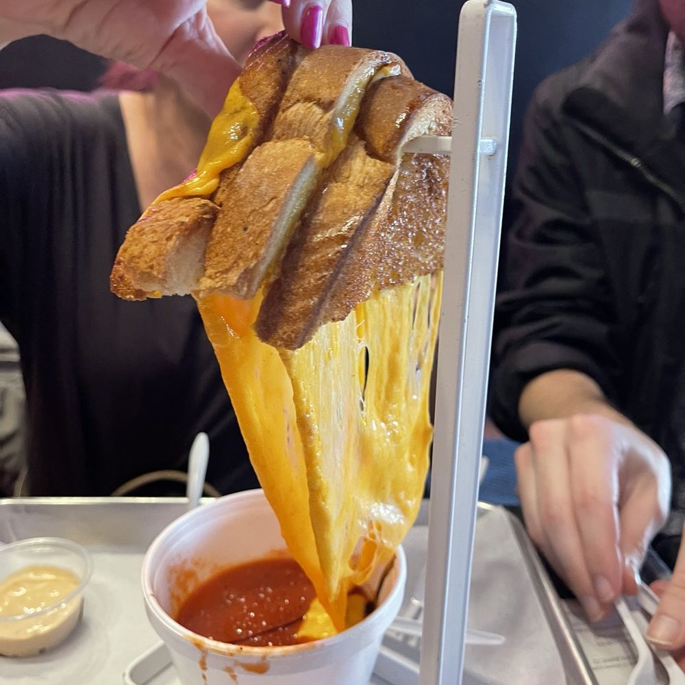 Grilled Cheese Gallery - "Night in Amsterdam"  and home made tomato soup the best i have ever had tasted like the most gentle Nana's tomato sauce . - Ice Cream & Frozen Yogurt Near Me - St. Augustine, Florida