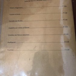 Pietra del Sale - Menu
