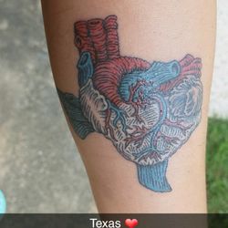 VooDoo Tattoos - Anatomical heart Texas
