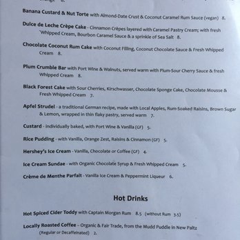 Mountain Brauhaus - Desert Menu - New American Near Me - Gardiner, New York Mountain Brauhaus - Desert Menu - New American Near Me - Gardiner, New York