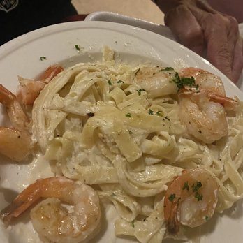 Centro Basco - Fettuccine Alfredo with jumbo shrimp-Sample (we were hungry!) - Basque Near Me - Chino, California