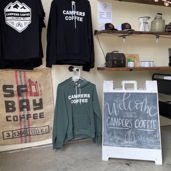 Campers Coffee Roasting Cafe - Great selection of t shorts and hoodies - Coffee Roasteries Near Me - Olympia, Washington