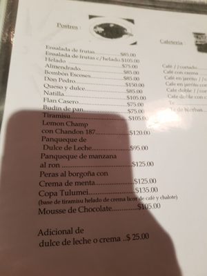 Menu photo 1 Tulumei Pinamar, C