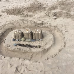 Banna Beach - Beach castle made by a kid