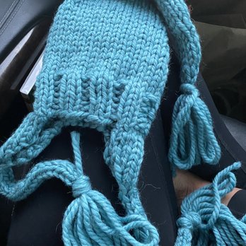 Lost Art Yarn Shoppe - Cone hat, no pattern just made it up! - Knitting Supplies Near Me - Traverse City, Michigan