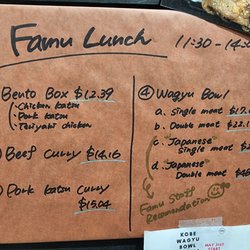 Famu - Lunch Menu