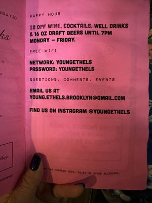 Menu photo 5 Young Ethel's Brooklyn, NY