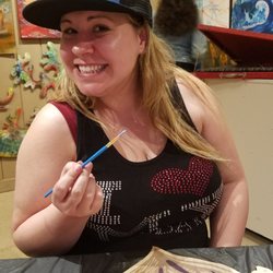 Bought the hat that matched the design of the etched wood art provided for painting