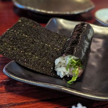 Temaki Den - Negihama (yellow tail & scallion hand roll) - Sushi Bars Near Me - Denver, Colorado Temaki Den - Negihama (yellow tail & scallion hand roll) - Sushi Bars Near Me - Denver, Colorado