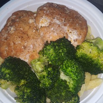 Ava's Lowcountry Cuisine - Salmon patties with pasta and broccoli. - Personal Chefs Near Me - Lutz, Florida Ava's Lowcountry Cuisine - Salmon patties with pasta and broccoli. - Personal Chefs Near Me - Lutz, Florida