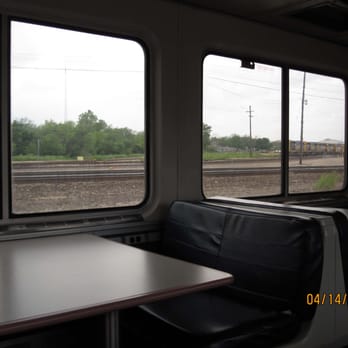 Amtrak San Antonio Station - snack area of dining car on lower deck - Train Stations Near Me - San Antonio, Texas