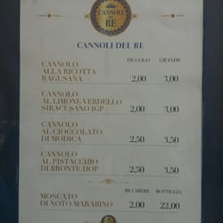 Cannoli del Re - Menu