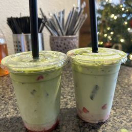 Iced Strawberry Matcha Latte Iced Strawberry Matcha Latte
