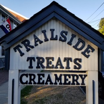 Trailside Treats Creamery - a sign for trailside treats creamery - Ice Cream & Frozen Yogurt Near Me - Goshen, New York Trailside Treats Creamery - a sign for trailside treats creamery - Ice Cream & Frozen Yogurt Near Me - Goshen, New York