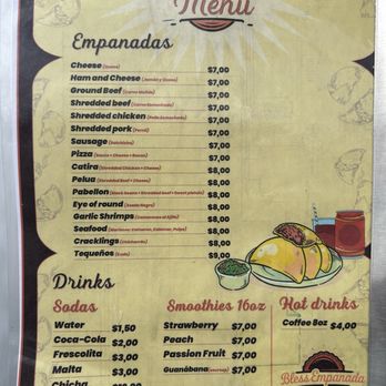 Bless Empanada - Menu - Food Trucks Near Me - Columbus, Ohio