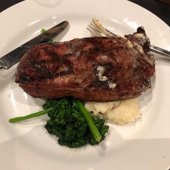 cuts steakhouse - Ribeye medium rare w/bone marrow butter, broccoli, mashed potatoes - Steakhouses Near Me - Turlock, California cuts steakhouse - Ribeye medium rare w/bone marrow butter, broccoli, mashed potatoes - Steakhouses Near Me - Turlock, California