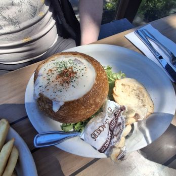 Driftwood Restaurant & Lounge - The classic! Premium clam chowder in a sourdough bowl! Yum! - Lounges Near Me - Cannon Beach, Oregon Driftwood Restaurant & Lounge - The classic! Premium clam chowder in a sourdough bowl! Yum! - Lounges Near Me - Cannon Beach, Oregon