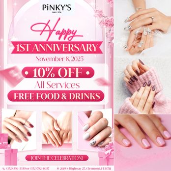 Pinky's Nail Spa - CELEBRATE WITH US!
It's party time at Pinky's Nail Spa - ' and the celebration wouldn't be complete wi - Nail Salons Near Me - Clermont, Florida Pinky's Nail Spa - CELEBRATE WITH US!
It's party time at Pinky's Nail Spa - ' and the celebration wouldn't be complete wi - Nail Salons Near Me - Clermont, Florida