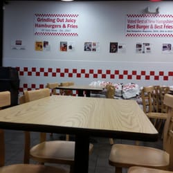 The inside of Five Guys
