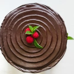 Audrey's Cakes - Chocolate cake with raspberry mousse and chocolate ganache