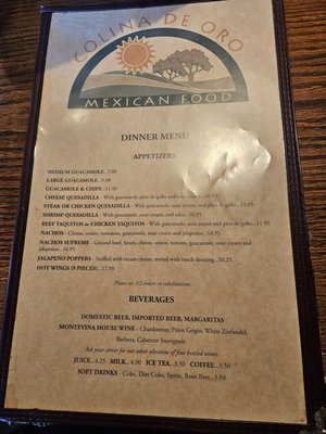 Menu photo 2 Colina De Oro Plymouth, CA Menu photo 2 Colina De Oro Plymouth, CA