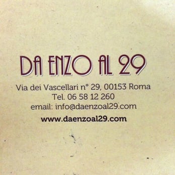 Da Enzo al 29 - Roman Near Me - Rome, RM Da Enzo al 29 - Roman Near Me - Rome, RM