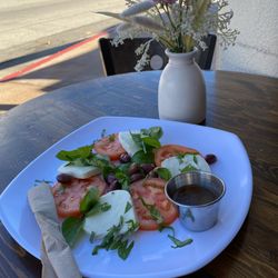 Ojai Coffee Roasters - Yummy Caprese salad w our in-house balsamic dressing.  Lunch, everyday!