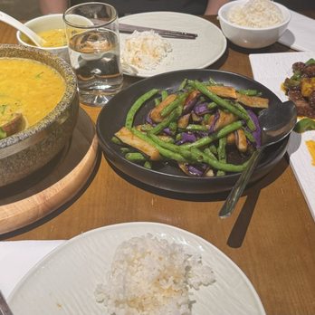 Lunar - string beans w eggplant and truffle porridge - Chinese Near Me - New York, New York