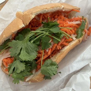 At Bites - Shrimp Grilled Shrimps Banh Mi with Extra Pickles - Vietnamese Near Me - San Luis Obispo, California