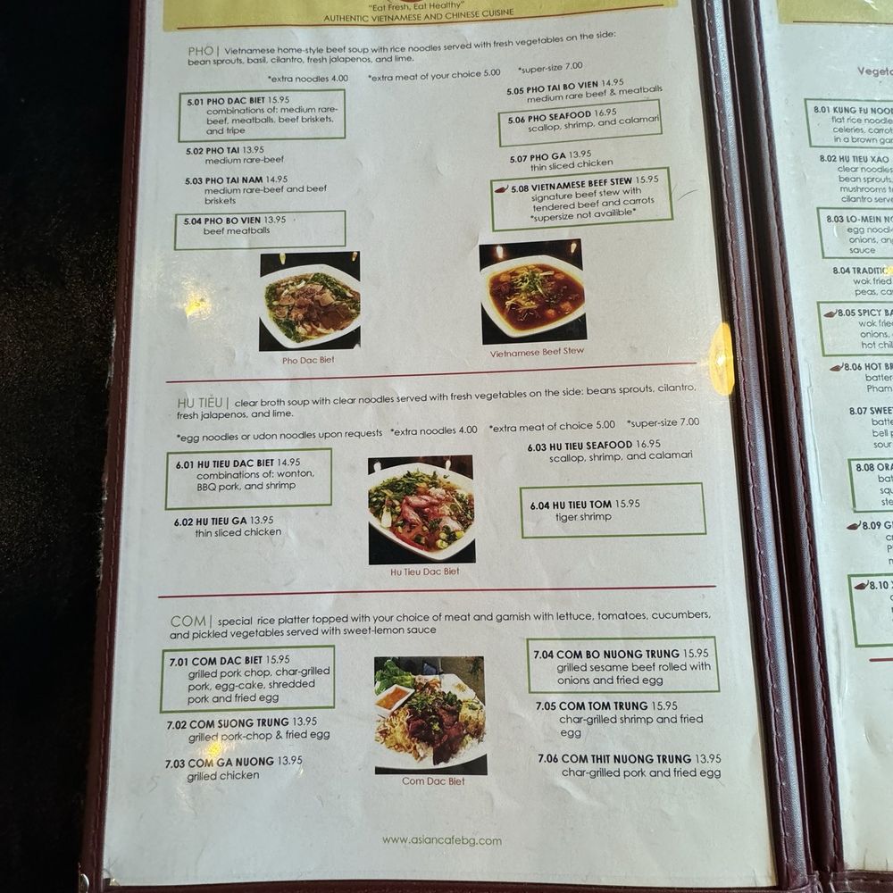 Asian Cafe Bar & Grill - Menu - Vietnamese Near Me - O'Fallon, Missouri