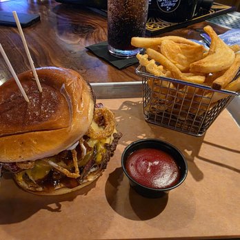 Downtown Flavortown - Smokehouse smash burger. James said it was very good. - American Near Me - Myrtle Beach, South Carolina Downtown Flavortown - Smokehouse smash burger. James said it was very good. - American Near Me - Myrtle Beach, South Carolina