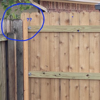 RAM Fencing - Left corner - failed to match the existing side fence as requested - Fences & Gates Near Me