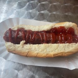 The Outpost - River's Edge Eatery - Angus beef super dog