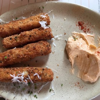 Bridgette Bar - Eggplant fries with yogurt dip - Bars Near Me - Calgary, Alberta