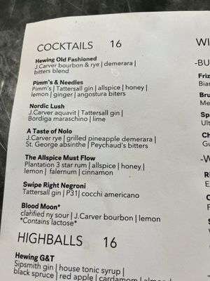 Menu photo 2 Hewing Bar & Lounge Minneapolis, MN Menu photo 2 Hewing Bar & Lounge Minneapolis, MN