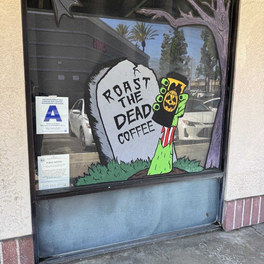 Roast The Dead Coffee - Outside art - Coffee & Tea Near Me - Riverside, California Roast The Dead Coffee - Outside art - Coffee & Tea Near Me - Riverside, California