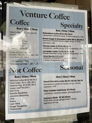 Menu photo 3 Venture Coffee Seattle, WA