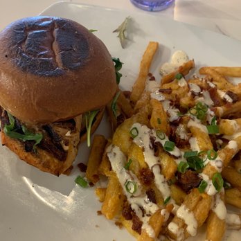 The Local - French Fries Grilled Salmon Sandwich - Coffee & Tea Near Me - Jacksonville, Florida