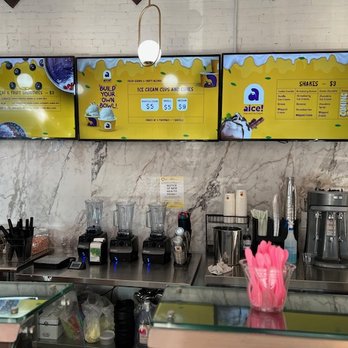Aice - Inside pic, showing menu boards and creation equipment - Acai Bowls Near Me - Redlands, California Aice - Inside pic, showing menu boards and creation equipment - Acai Bowls Near Me - Redlands, California