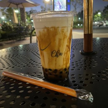 Cha For Tea - Roasted Brown Sugar Boba Milk Latte - Coffee & Tea Near Me - Irvine, California