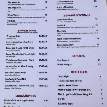 Thompson 105 - Drink menu - Italian Near Me - Scottsdale, Arizona Thompson 105 - Drink menu - Italian Near Me - Scottsdale, Arizona