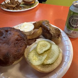 Wop Chop with Jo-Jo's fries and a can of Draught Works IPA made in nearby Missoula. Wop Chop with Jo-Jo's fries and a can of Draught Works IPA made in nearby Missoula.
